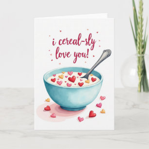 Tarjeta de amor por los cereales en serio