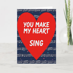 Tarjeta de Amor que Hace Cantar a mi Corazón