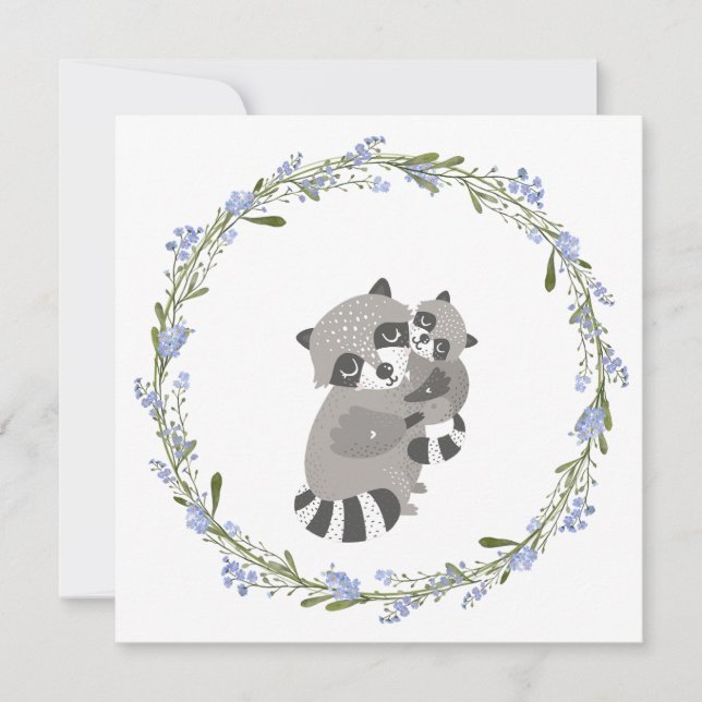 Tarjeta de amor Raccoon (Anverso)
