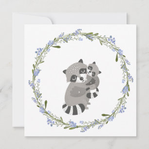 Tarjeta de amor Raccoon