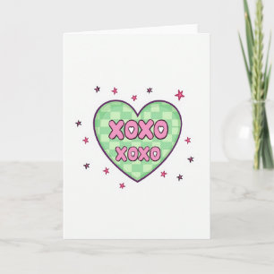 Tarjeta de amor retro con corazón sincero