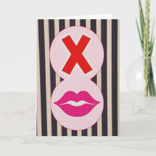 Tarjeta de amor Retro Kiss X