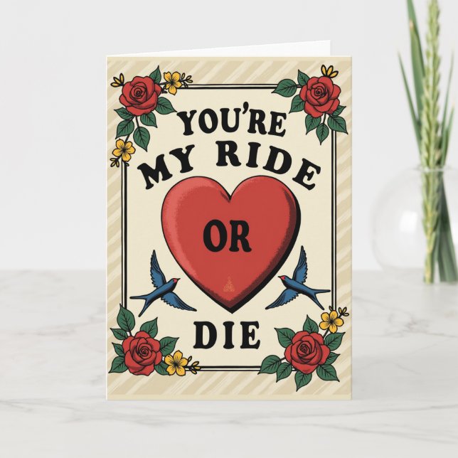 Tarjeta de Amor Ride Or Die (Anverso)
