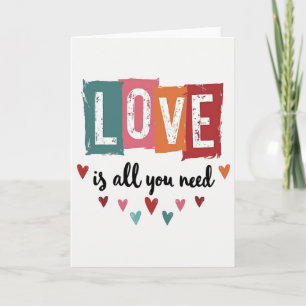 Tarjeta de amor rojo es todo lo que necesitas
