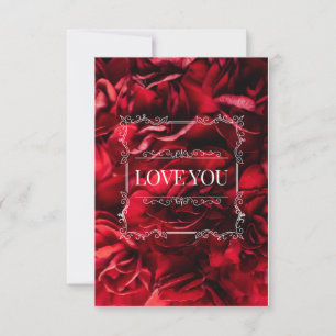 tarjeta de amor rojo hermosa