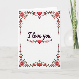Tarjeta de amor romántico atemporal