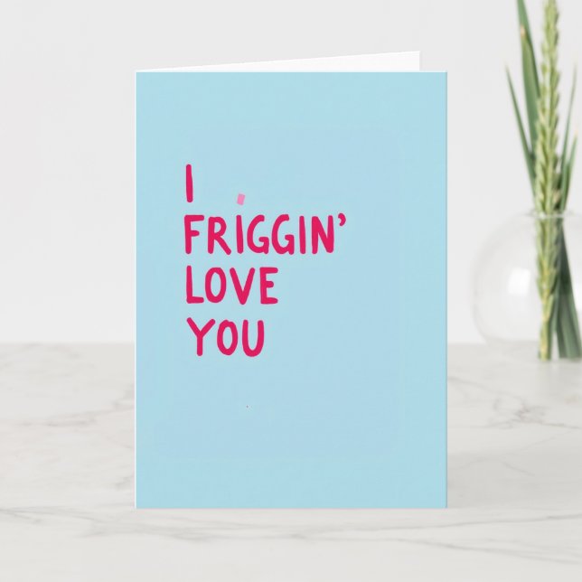 Tarjeta de amor romántico azul te amo (Anverso)