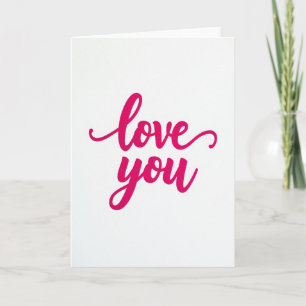 Tarjeta de amor romántico con la frase 'Te amo'