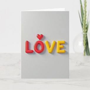 Tarjeta de amor romántico en negrita