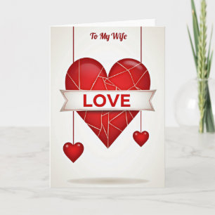 Tarjeta de amor romántico para esposa