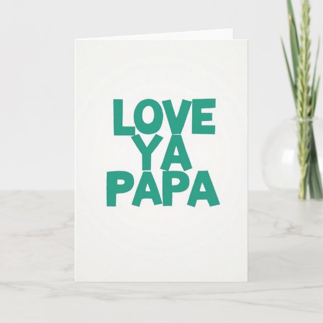 Tarjeta de amor romántico para Papá (Anverso)