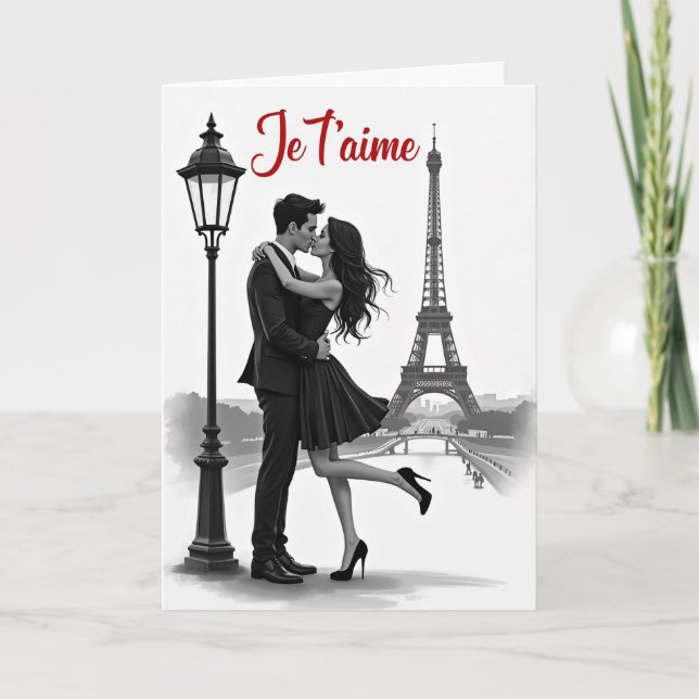 Tarjeta de Amor Romántico Parisino (Anverso)