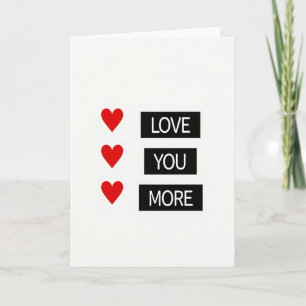 Tarjeta de amor romántico te amo más