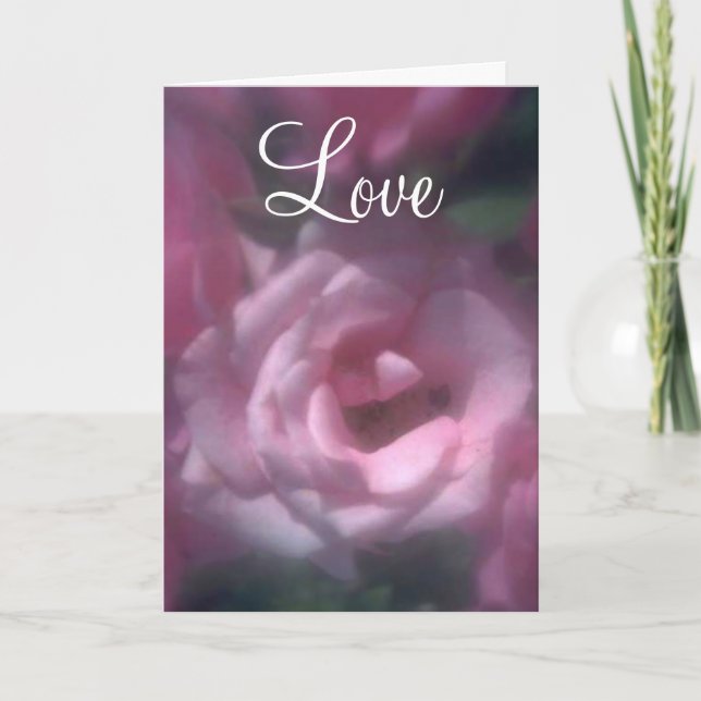 Tarjeta de amor rosa (Anverso)
