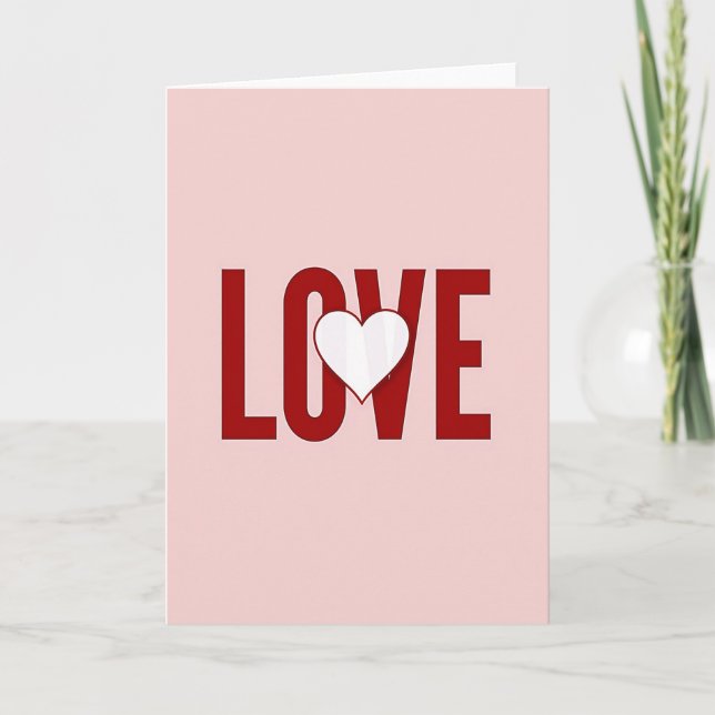 Tarjeta de amor rosa (Anverso)