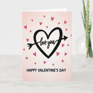 Tarjeta de amor rosa feliz día de San Valentín
