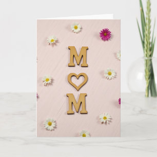 Tarjeta de amor rosa pálido rayado