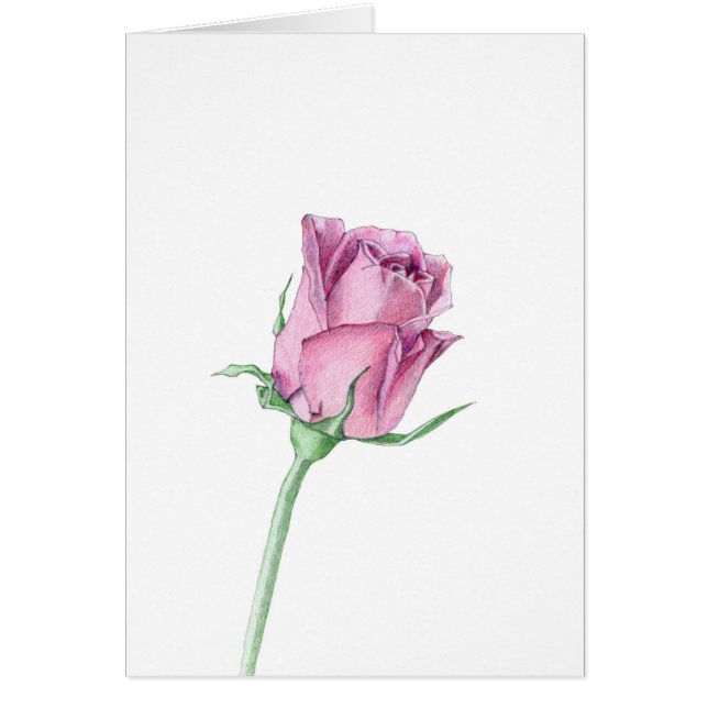 Tarjeta de amor rosa rosa (Frente)