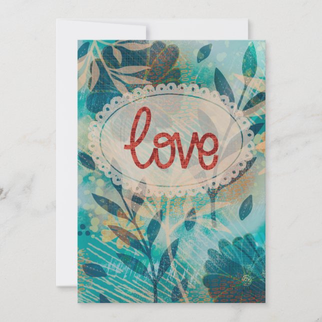 Tarjeta de amor, San Valentín, aniversario (Anverso)