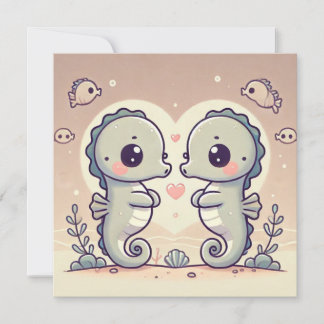 Tarjeta de amor Seahorse
