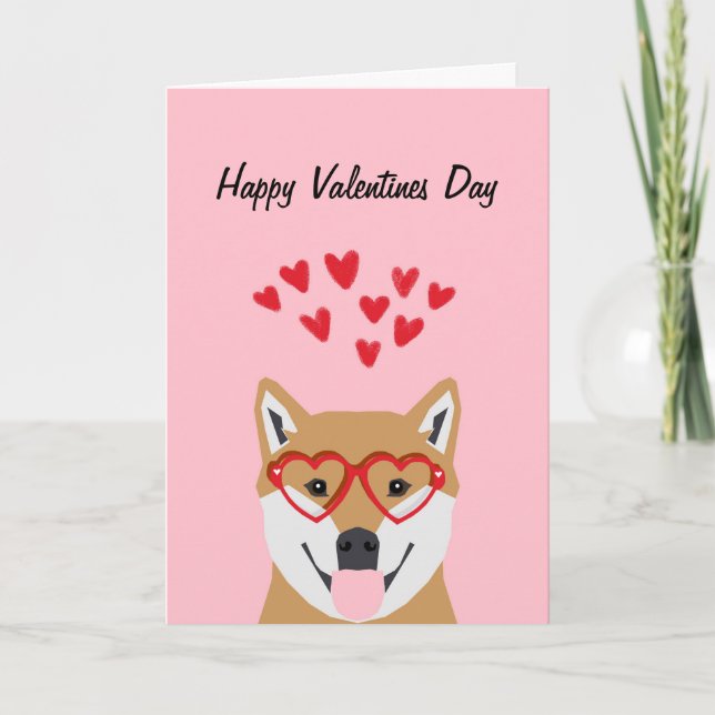 Tarjeta de amor Shiba Inu Valentine (Anverso)