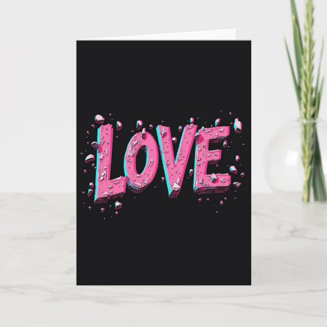 Tarjeta de amor simple angustiado (Anverso)