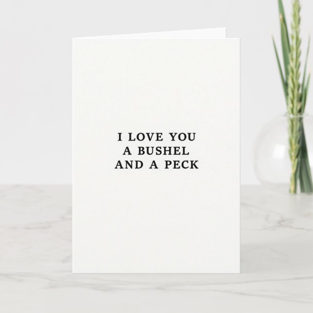 Tarjeta de amor Simple Bushel And Peck (Anverso)