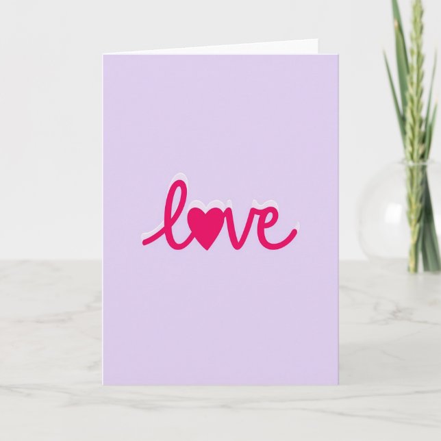 Tarjeta de amor simple con capas (Anverso)