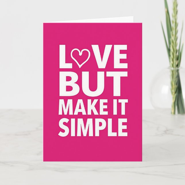 Tarjeta de amor simple y suave (Anverso)