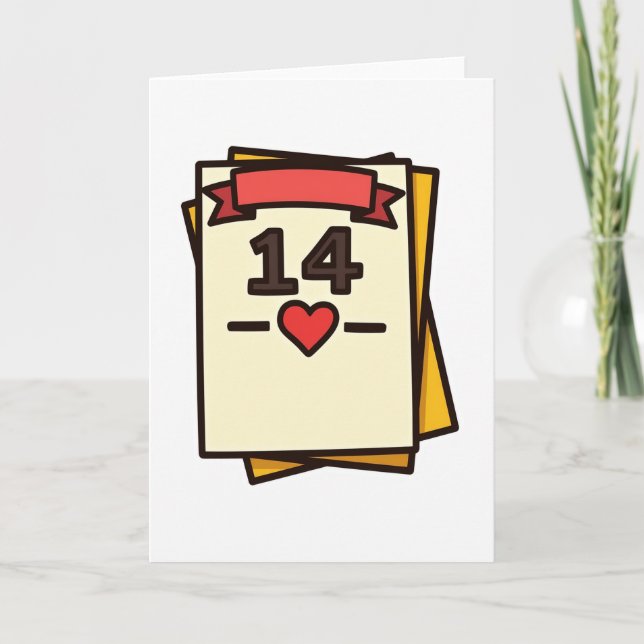 Tarjeta de amor sincero del día 14 (Anverso)