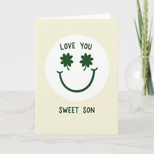 Tarjeta de Amor Sonrisa de Trébol para Hijo