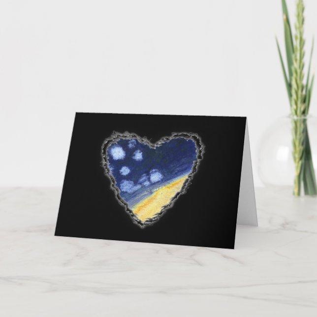 Tarjeta de amor Star Heart Valentine Romance (Anverso)