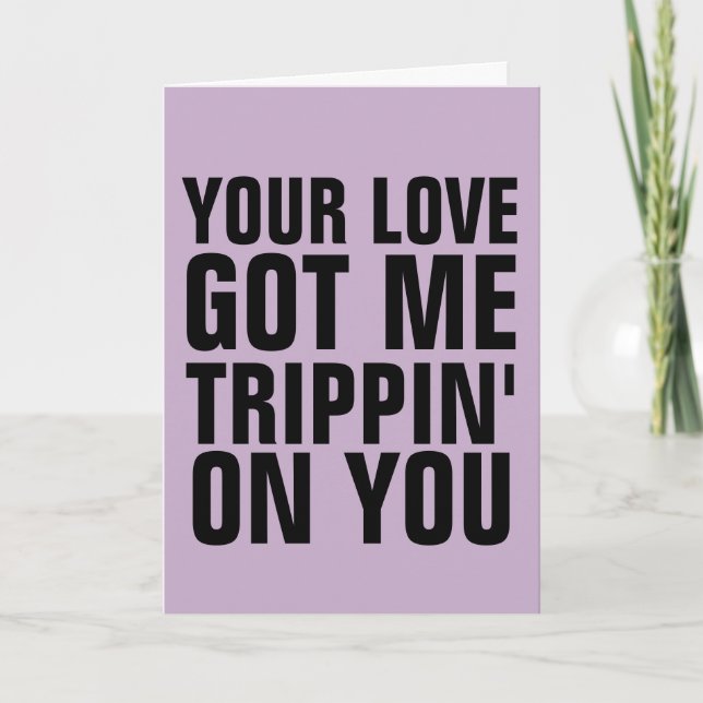 TARJETA DE AMOR, TU AMOR ME HIZO TRIPULAR TARJETA  (Anverso)