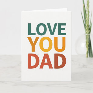 Tarjeta de Amor Verde Azulada para Papá