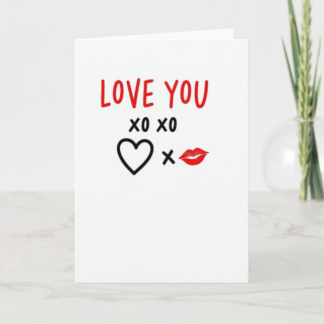 Tarjeta de amor Xo Xo (Anverso)