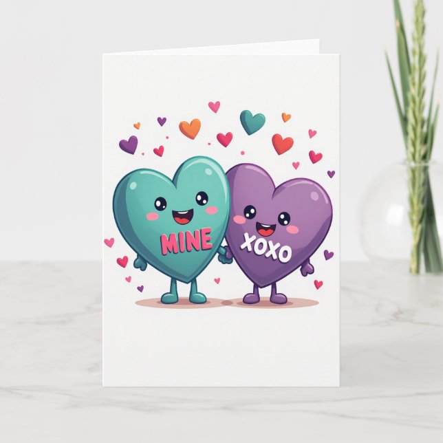 Tarjeta de amor Xoxo Mía San Valentín (Anverso)