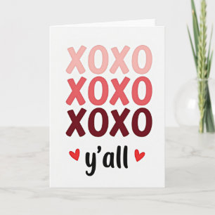 Tarjeta de amor Xoxo para todos