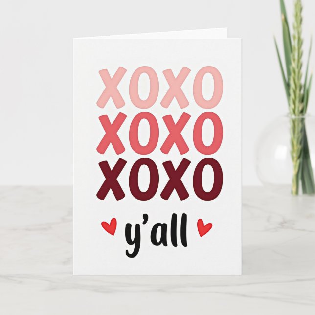 Tarjeta de amor Xoxo para todos (Anverso)