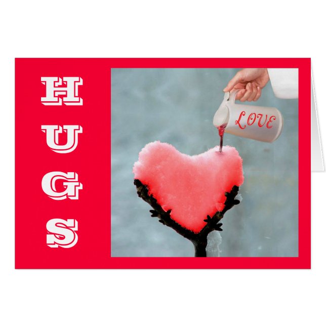 Tarjeta de amor y abrazos (Anverso (Horizontal))