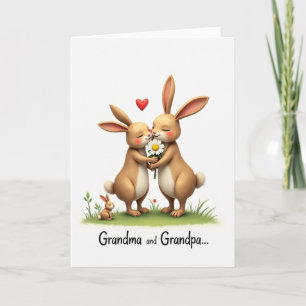 Tarjeta de amor y abrazos de abuela y abuelo