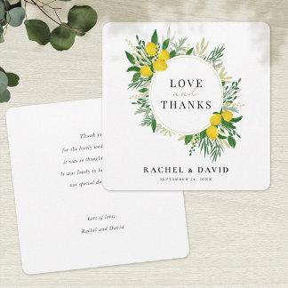 Tarjeta de amor y agradecimiento a los Bodas de li