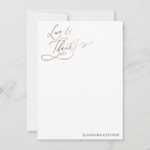 Tarjeta de amor y agradecimiento de caligrafía ele