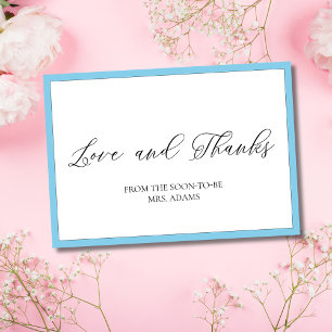 Tarjeta de amor y agradecimiento de lujo con borde