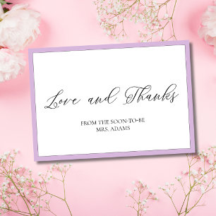 Tarjeta de amor y agradecimiento de lujo con borde