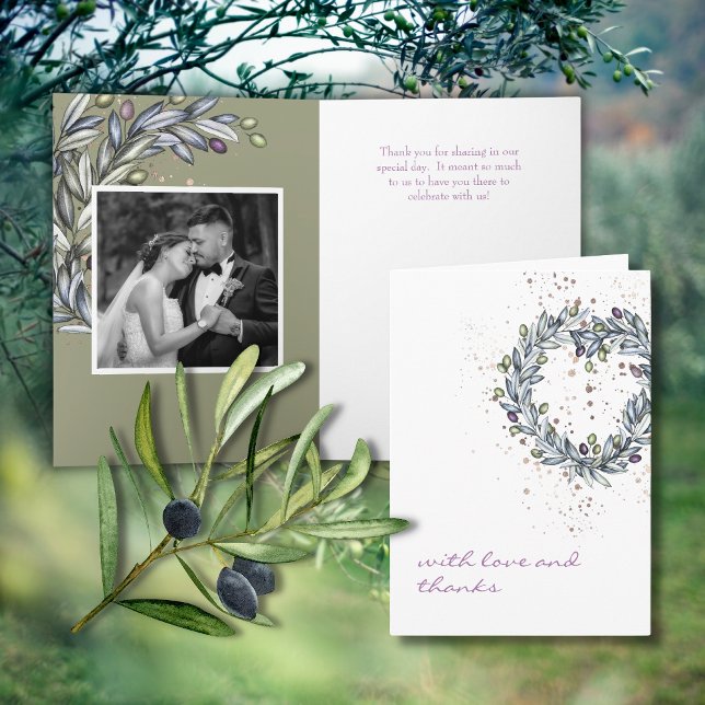Tarjeta de amor y agradecimiento plegado de Olive  (Subido por el creador)