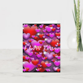 Tarjeta de amor y diamantes "te amo"