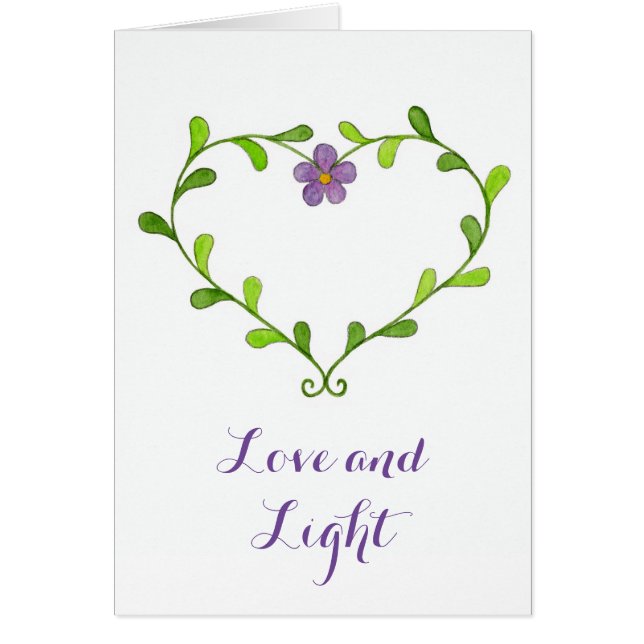 Tarjeta de amor y luz (Frente)