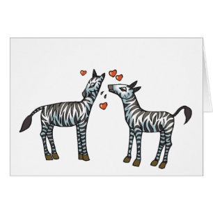 Tarjeta de amor Zebra