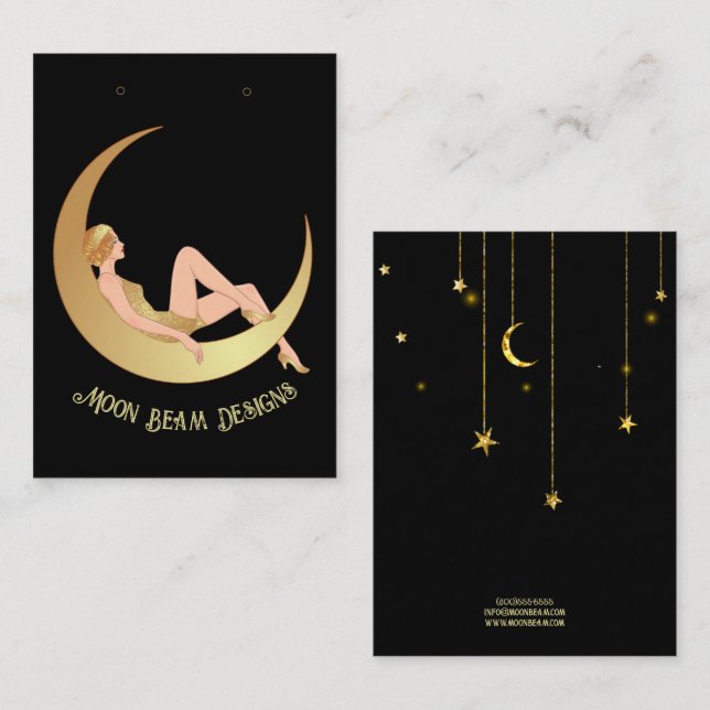 Tarjeta de anclaje de luna de época (Anverso / Reverso)