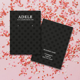 Tarjeta de anclaje de puntos gris negro elegante y